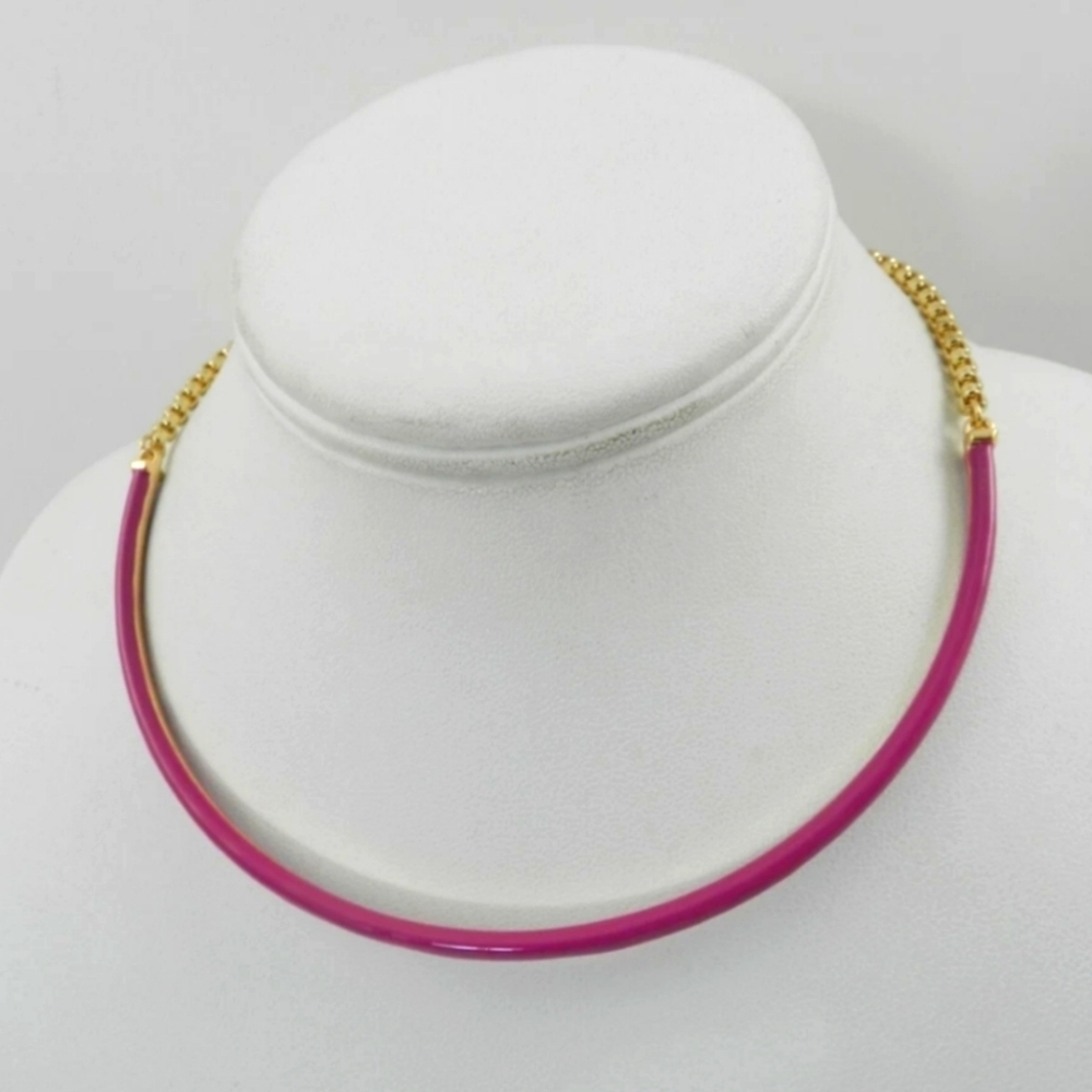 Girls Pink Choker Necklace with Extender
